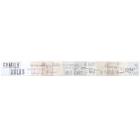 Family Rules Canvas Wall Sign, 30x3