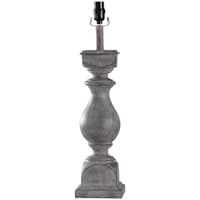 Distressed Grey Table Lamp, 23"