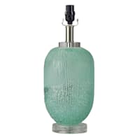 Aqua Glass Small Lamp Base, 16"