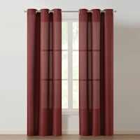 Mayfield Paprika Light Filtering Grommet Curtain Panel, 84"