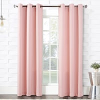 Montego Petal Light Filtering Grommet Window Curtain Panel, 84"
