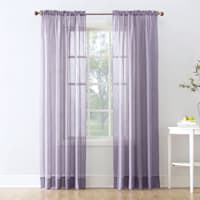 Erica Lavender Sheer Crushed Voile Rod Pocket Curtain Panel, 84"