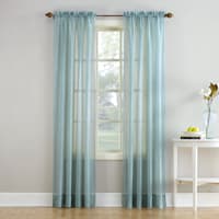 Erica Mineral Crushed Rod Pocket Sheer Voile Curtain Panel, 84"