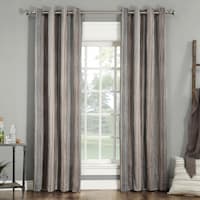 Stone Striped Room Darkening Grommet Curtain Panel, 84"