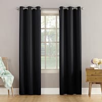 Talita Black Room Darkening Grommet Curtain Panel, 84"
