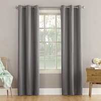 Talita Grey Room Darkening Grommet Curtain Panel, 84"