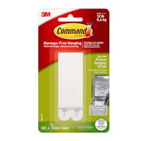 Command Narrow Picture Hanging Strips, 4-Sets of Strips/Pack, White