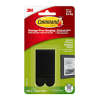 Command Medium Black Picture Hanging Strips, 4-Sets of Strips/Pack