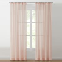 Lyra Blush Sheer Rod Pocket Curtain Panel, 84"