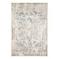 (A433) Cliff Grey Stone Area Rug, 5x7