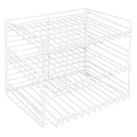 3-Tier White Wire Can Rack