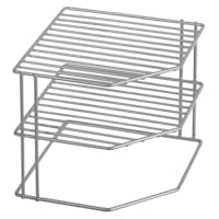 3-Tier Grey Wire Corner Shelf