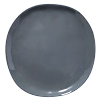 Grey Asymmetrical Dinner Plate, 11"