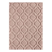 (D438) Jardel Blush Tufted Area Rug With Non-Slip Back, 5x7