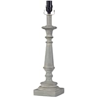 Grey Wash Table Lamp Base, 19"