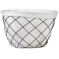 Angled Lines Wire Laundry Basket