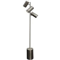 63in. Brushed Steel Metal Floor Lamp