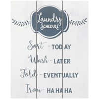 Laundry Schedule Wooden Canvas Wall Decor, 11x14