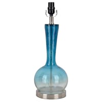 Blue Ombre Glass Table Lamp, 19"