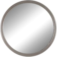 Copper Metal Finish Framed Round Wall Mirror, 12"