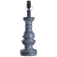 Blue Turned Leg Small Lamp Base, 15"