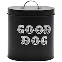 Black Good Dog Treat Canister