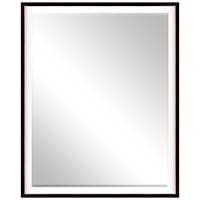 Minnie Black Framed Rectangle Wall Mirror, 25x30