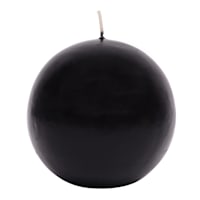 Black Unscented Overdip Sphere Candle, 4"