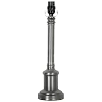 Pewter Metal Buffet Medium Table Lamp Base, 19"