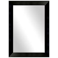 Skylar Black Rectangle Wall Mirror, 30x35