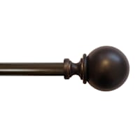 Gwen 3/4" Bronze Ball Adjustable Curtain Rod, 84-120"
