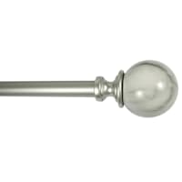 Romeo 3/4" Marbled Ball Nickel Finish Adjustable Curtain Rod, 28-48"