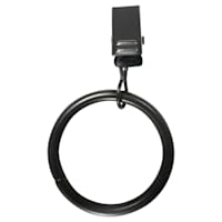 7-Piece 1" Bronze Finish Curtain Clip Rings
