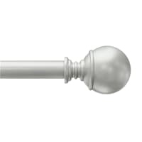 Alex 1/2" Nickel Finish Ball Adjustable Curtain Rod, 18-36"