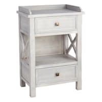 Jane Grey X-Side Wooden Table with USB