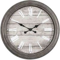 Grey Accent Round Wall Clock, 12"