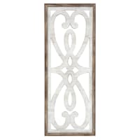 Scroll Carved Wooden Wall Art, 15x38