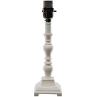 White Round Metal Accent Lamp Base, 13"