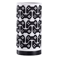 Black & White Fabric Gaming Accent Uplight, 12"