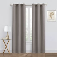 2-Pack Denver Grey Blackout Grommet Curtain Panels, 95"