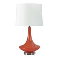 Orange Genie Glass Medium Table Lamp, 19"