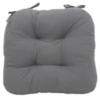 2-Pack Dark Grey Microsuede Dining Chair Pads