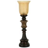 23in. Brown Faux Marble Uplight