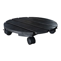 Black Wooden Garden Plant Dolly, 14"