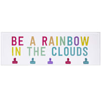 Be a Rainbow In The Clouds Hook Board, 8x24