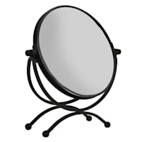 Doro Matte Black Metal Magnifying Vanity Mirror, 10"