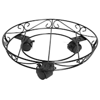 Black Metal Scroll Garden Dolly, 12"