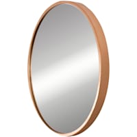 Round Copper Finish Metal Mirror, 20"