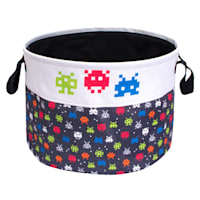 Kids Round Fabric Gaming Storage Bin, Medium