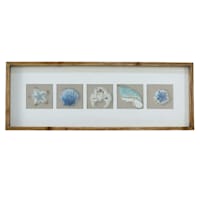 Ty Pennington Glass Framed Coastal Studio Wall Art, 12x32
